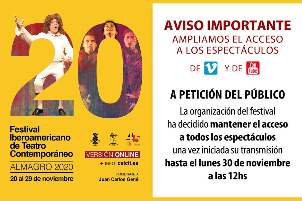 El 20º Festival Iberoamericano de Teatro Contemporáneo de Almagro encara su recta final con otra decena de propuestas atractivas