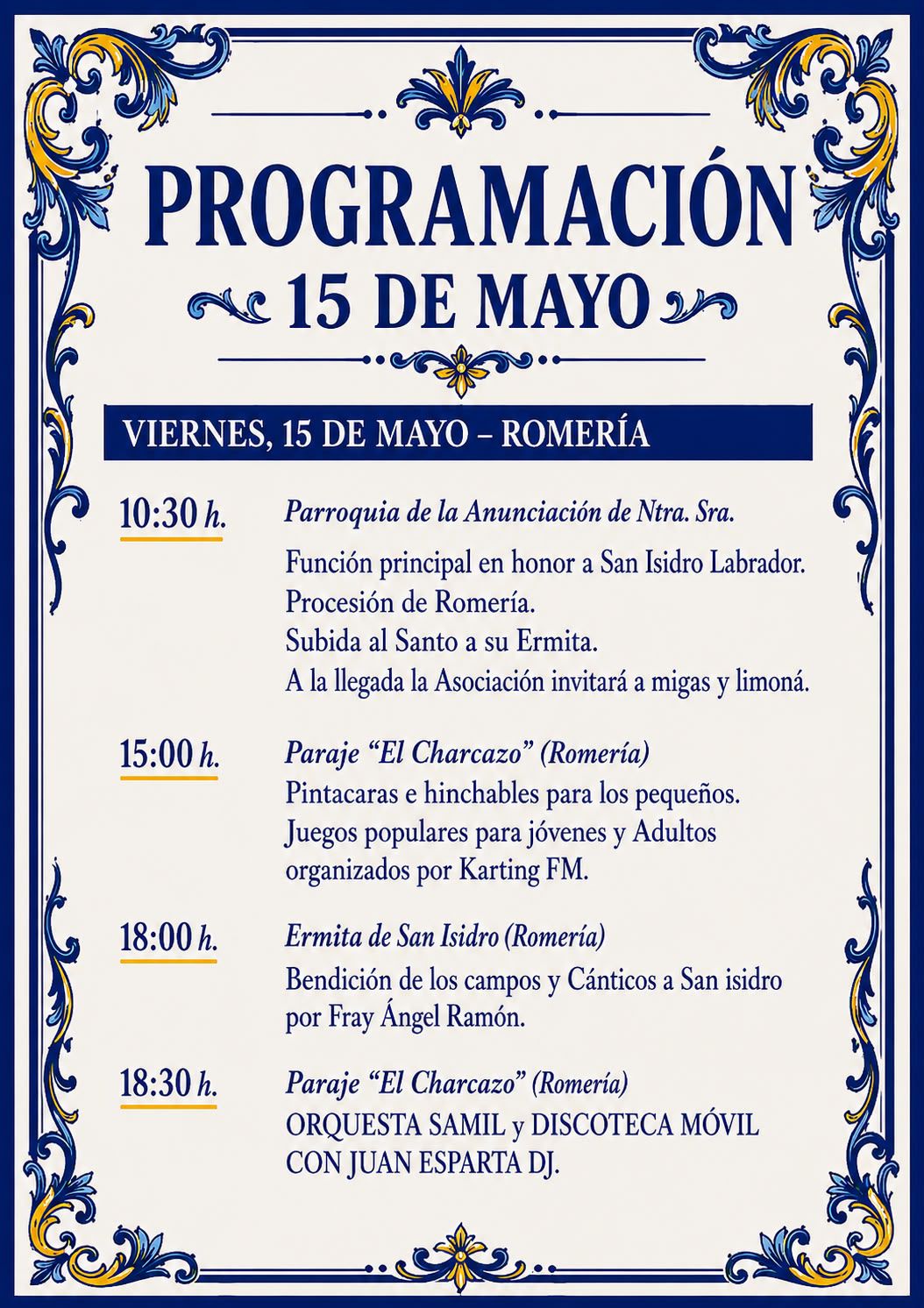 Festividad de san Isidro. Corral de Calatrava