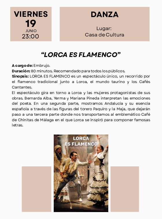 Berenguela Festival. Espectáculo de danza. Lorca es flamenco. Bolaños de Calatrava.