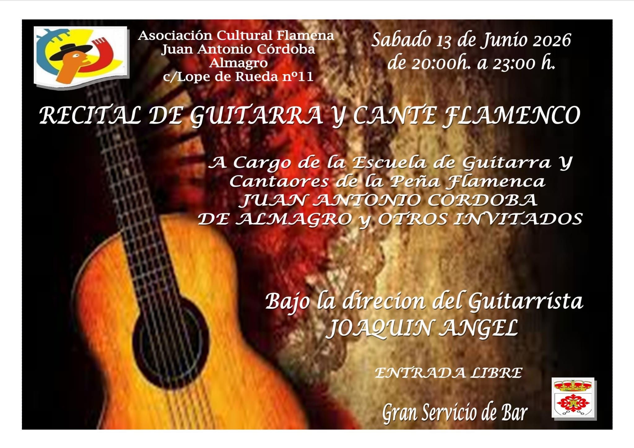 Recital de guitarra y cante flamenco. Almagro