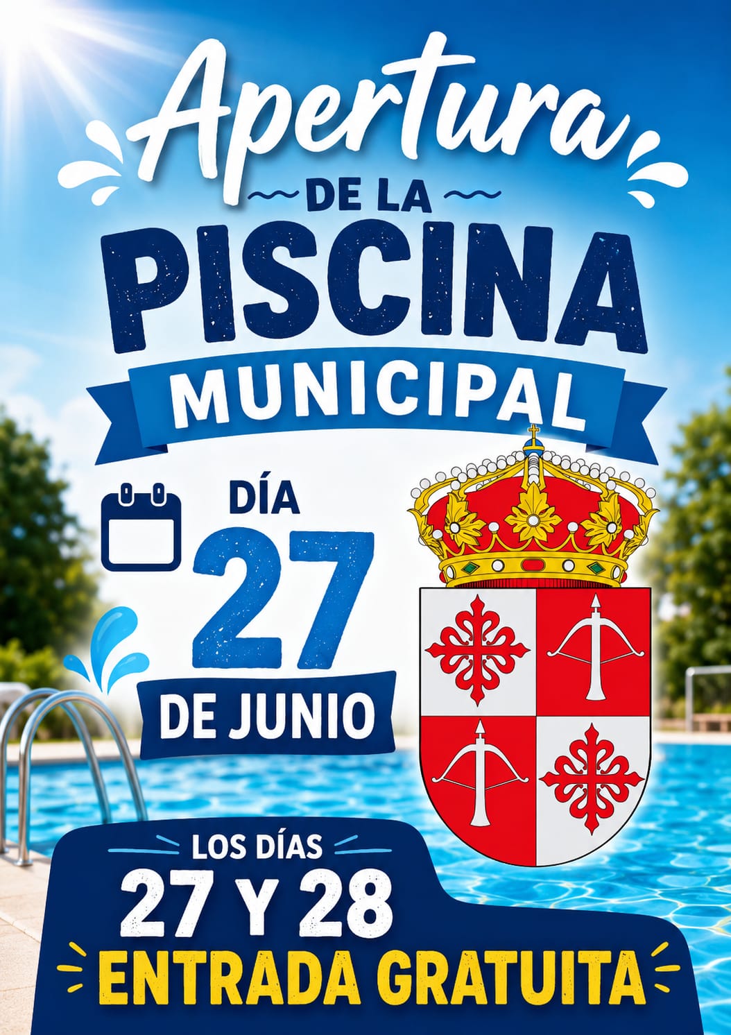 Apertura piscina municipal.Ballesteros de Calatrava