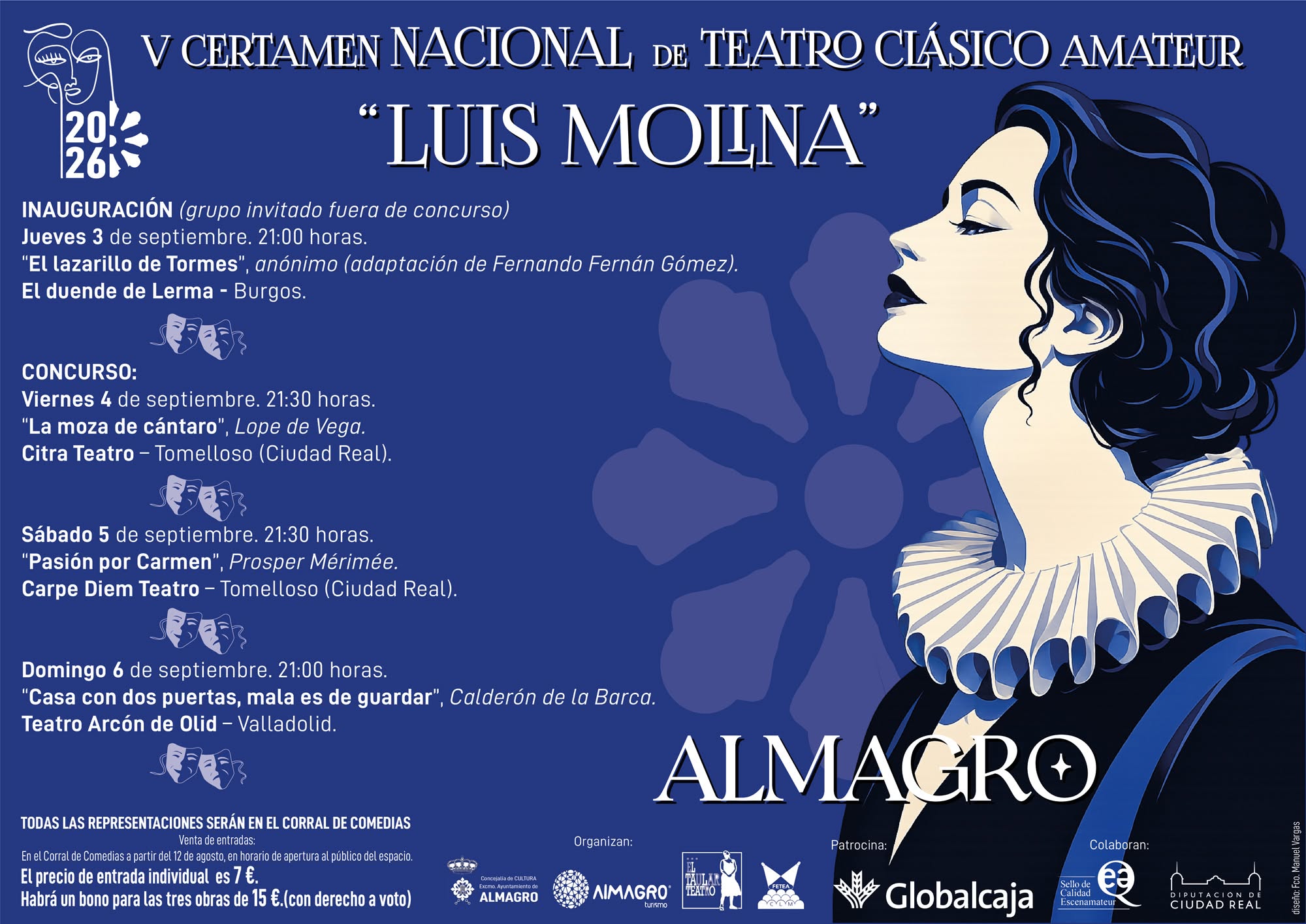 V Certamen Nacional de Teatro Clásico amateur Luis Molina. Almagro.