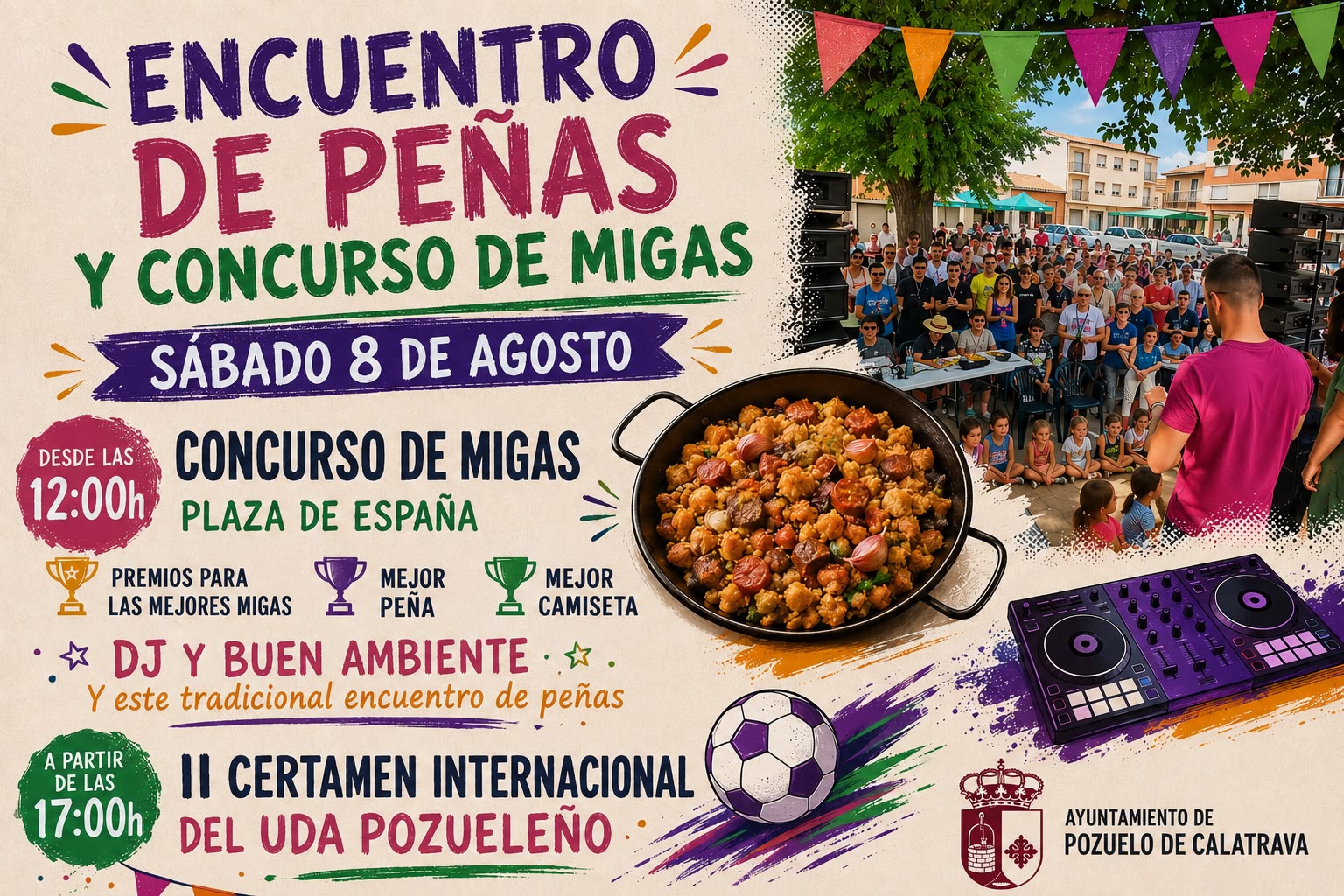 Día de las peñas. Concurso de migas. Pozuelo de Calatrava.