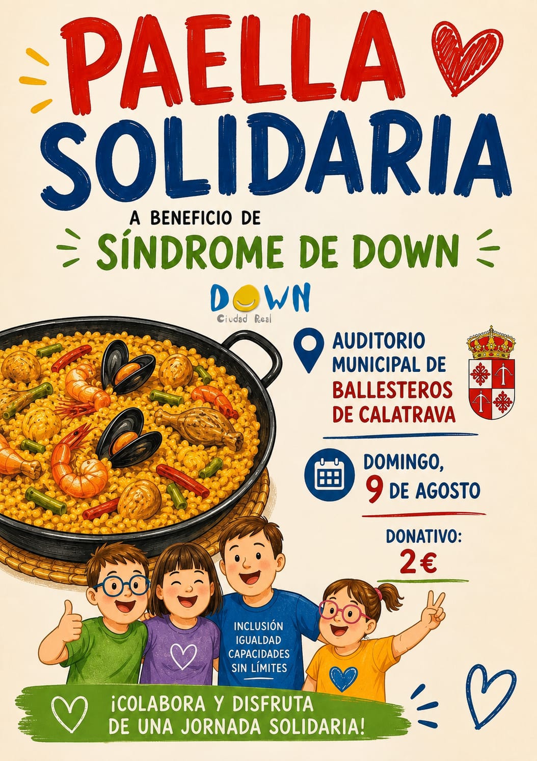Paella solidaria. Ballesteros de Calatrava.
