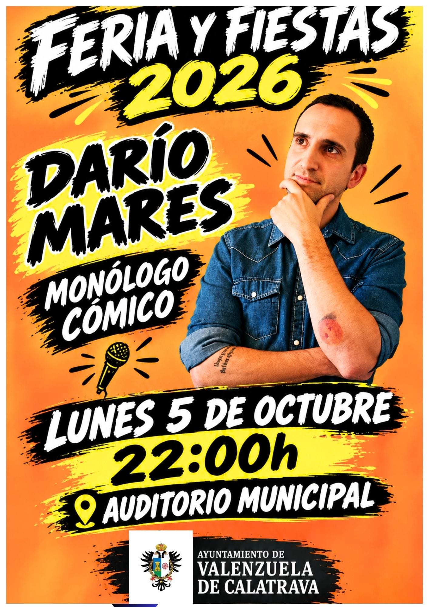 Monólogo cómico de Darío Mares. Feria y fiestas de Valenzuela de Calatrava.